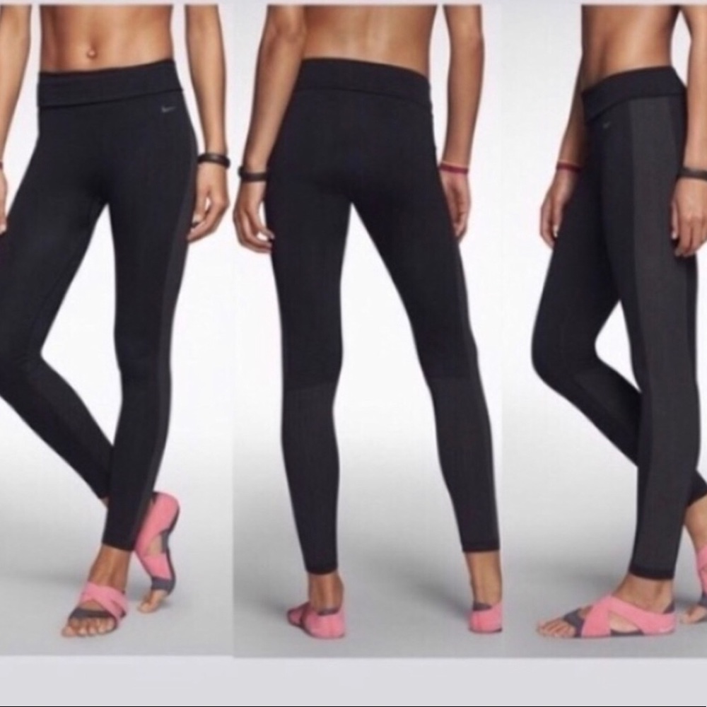 NIKE SEAMLESS HIGHWAIST/foldover leggings SZ S